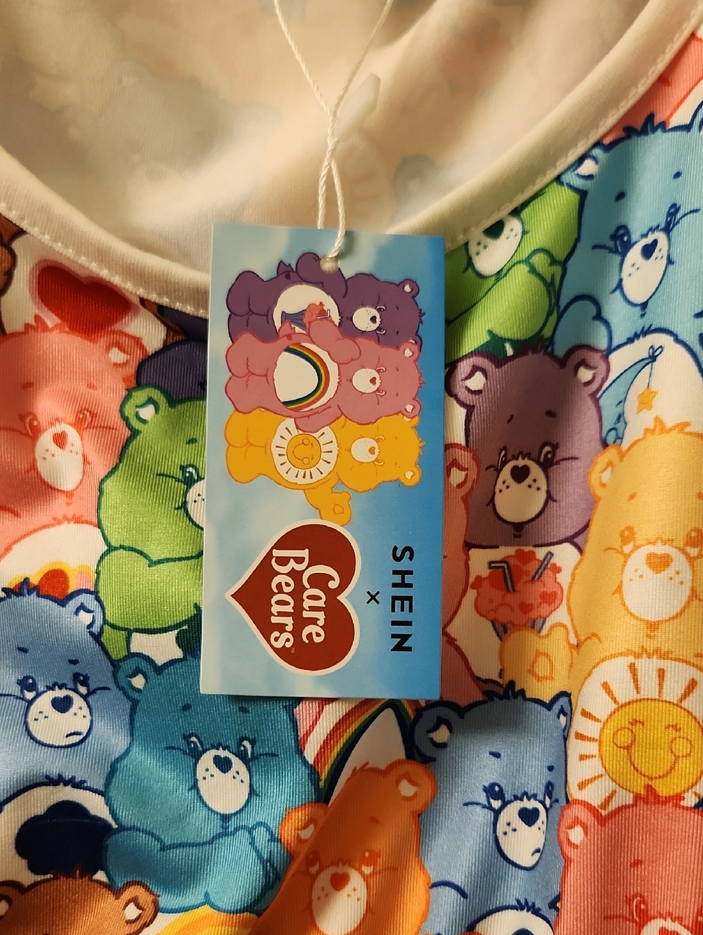 Shein × Care Bears Rainbow Multicolor Logo Elastic Crop Top Size L - Picture 6 of 7